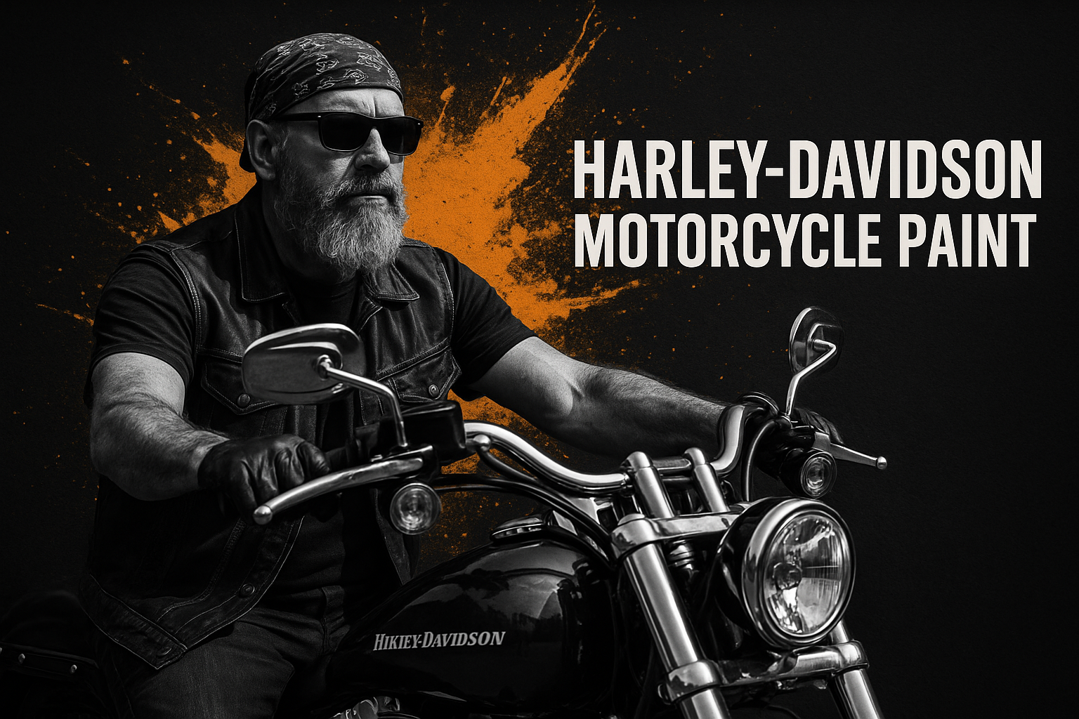 Harley-Davidson motorcycle with custom paint